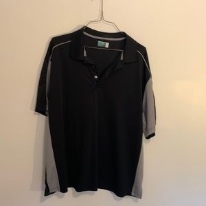 3XL polo wicking fabric Ben hogan performance, black w gray side panels